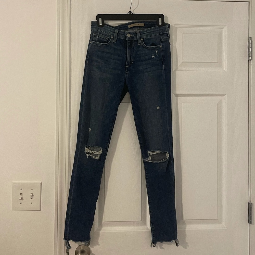 Joe’s Skinny Ankle Distressed Jeans | Light Denim | Size 26